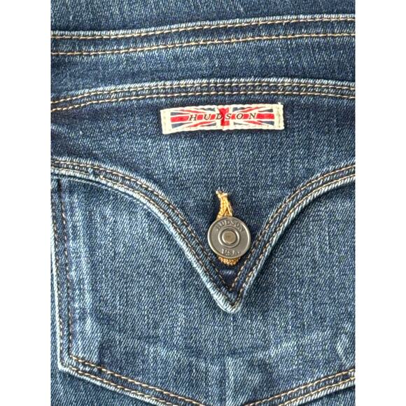 Hudson Signature Bootcut Jeans Womens Size 27 Dark Blue Denim Flap Pockets - Picture 9 of 9